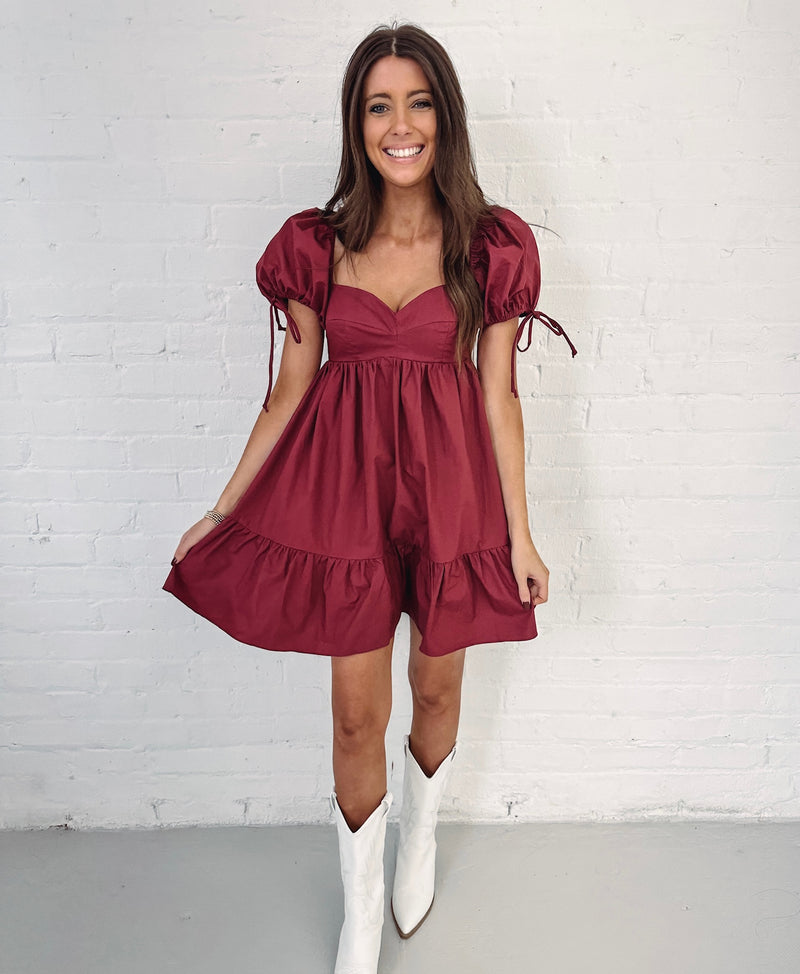 Ingrid Dress - Burgundy