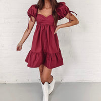 Ingrid Dress - Burgundy