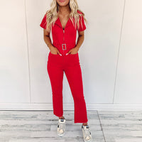 Sarah Jumpsuit - Red