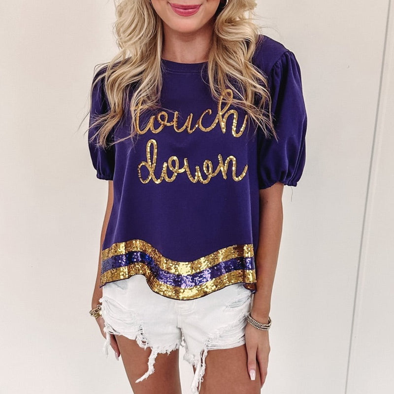 Touch Down Top - Purple/Gold