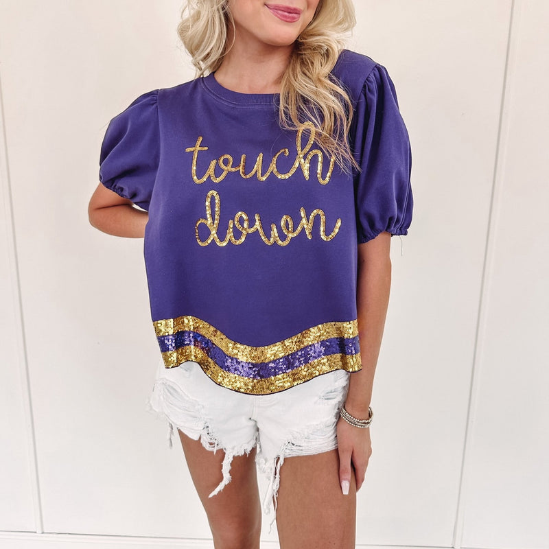 Touch Down Top - Purple/Gold