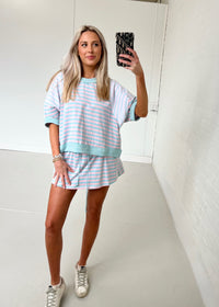 Cotton Candy Striped Skirt Set
