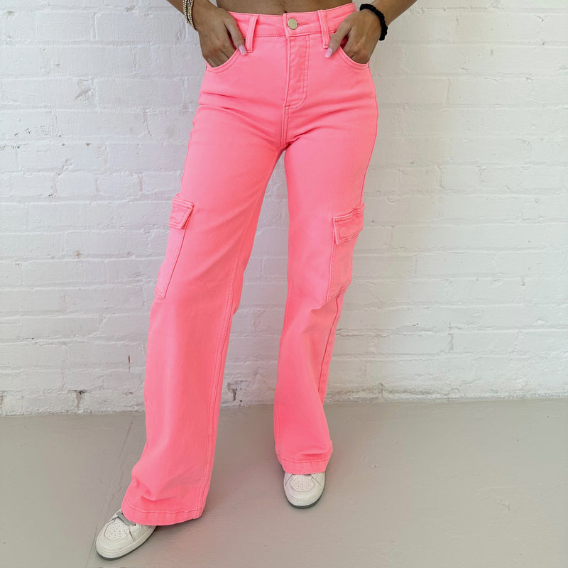 Pink Cargo Jeans