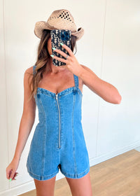 Megan Denim Romper