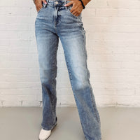 Melanie Mid Rise Straight Jeans