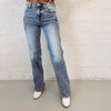 Melanie Mid Rise Straight Jeans