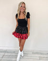 Abby Bubble Skirt - Red/Black