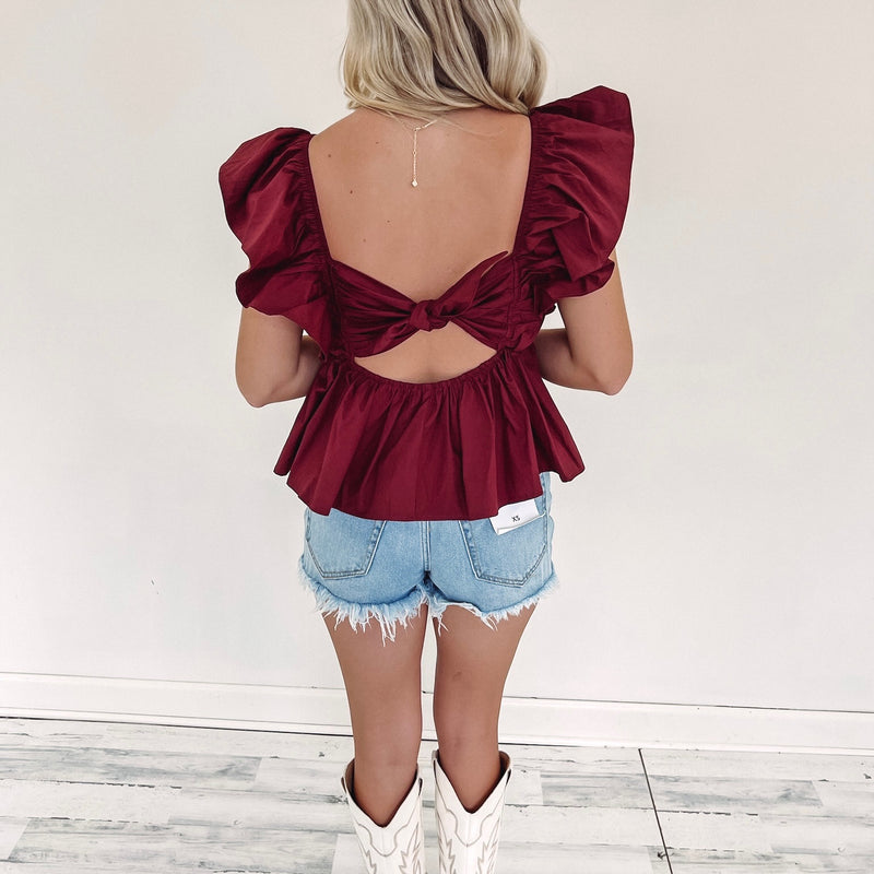 Penny Top - Burgundy