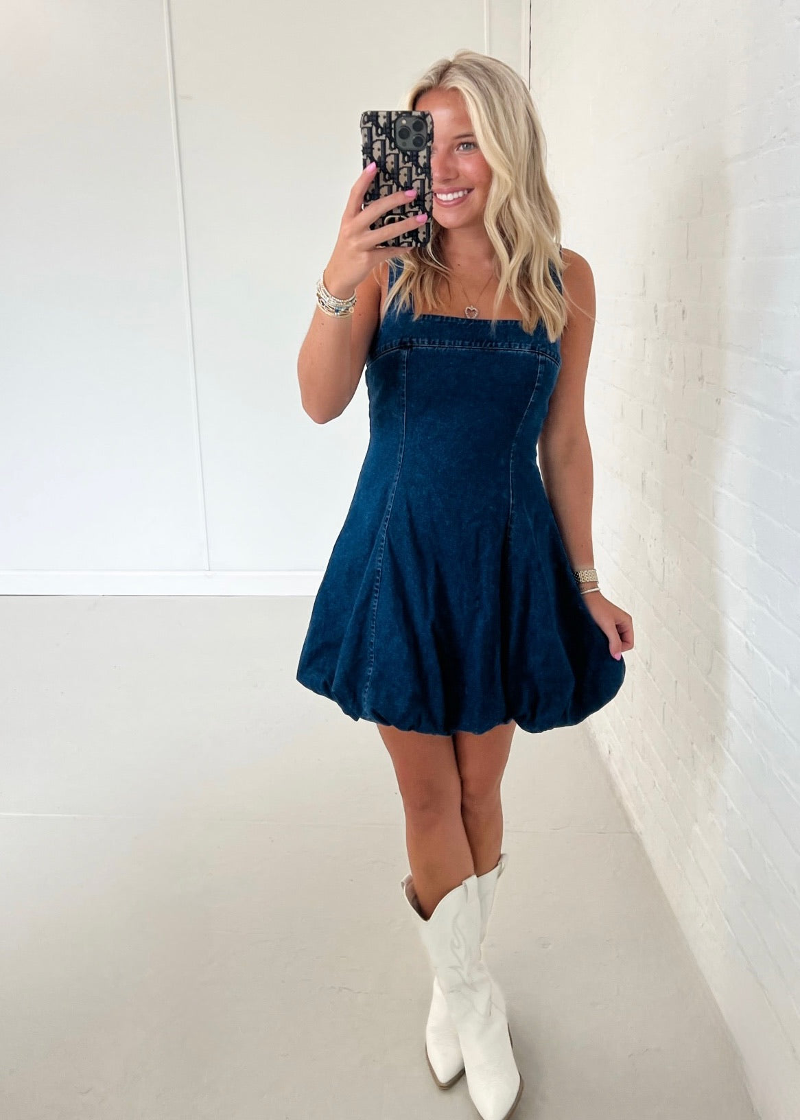 Lucy Denim Bubble Dress