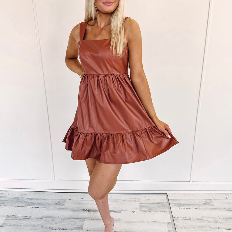 Jessy Leather Dress