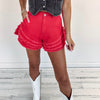 Red Flutter Shorts