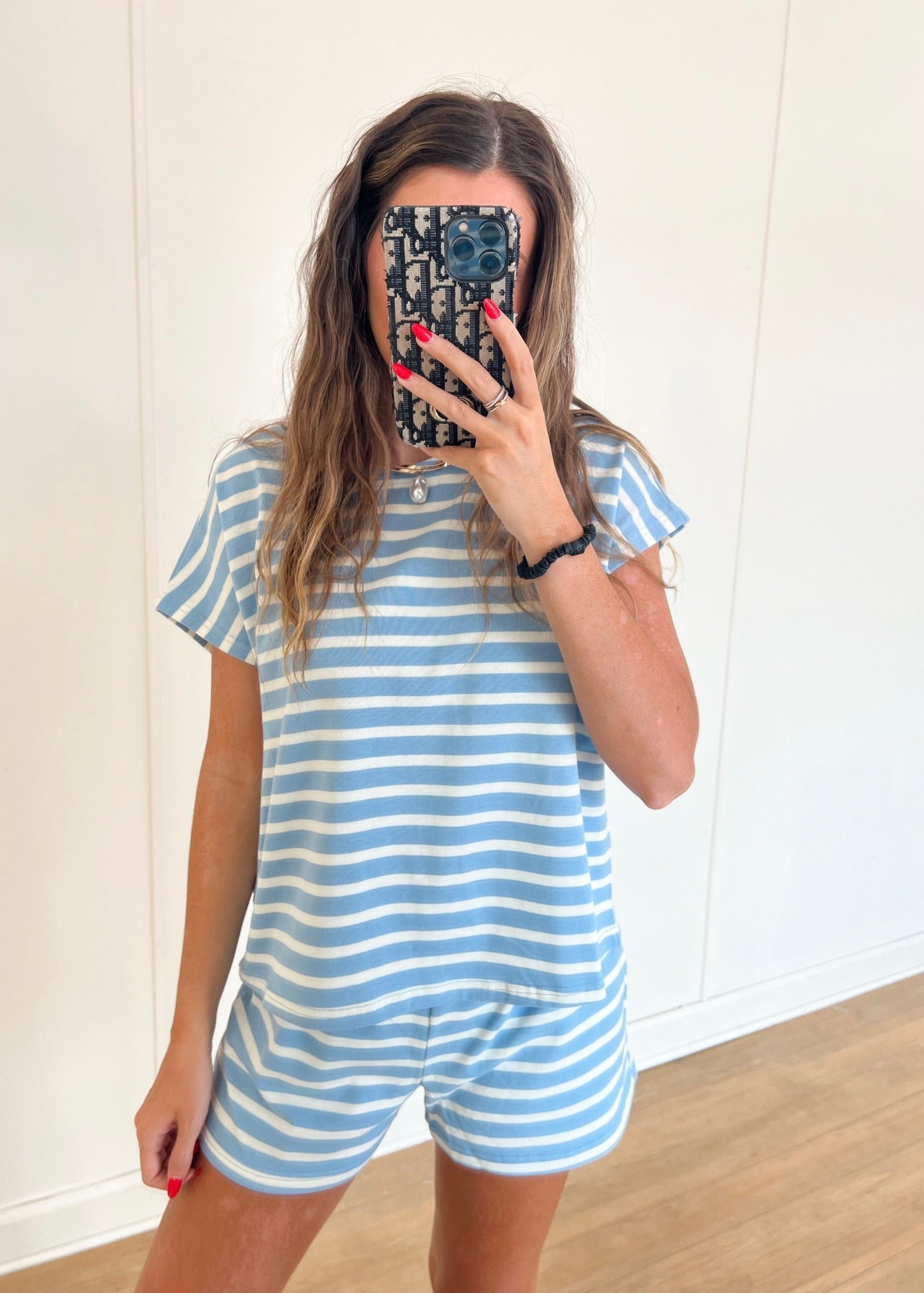 Caroline Striped Set - Blue
