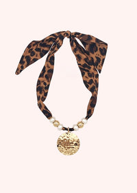 Katherine Scarf Necklace - Leopard
