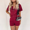 Gabby Romper - Burgundy