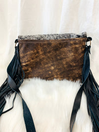 Cowhide Crossbody with Flap