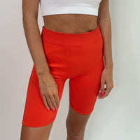 Ribbed Biker Shorts