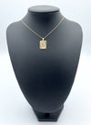 Rectangle Initial Card Necklace