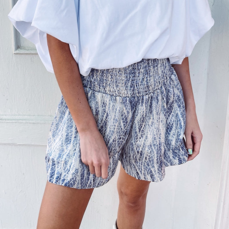 Adair Printed Smocked Shorts