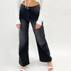 90's Wide Leg Black Jeans