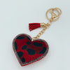 Cheetah Heart Keychain