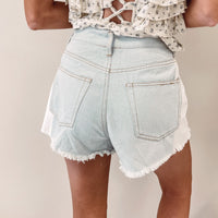 Two-Toned Denim Shorts