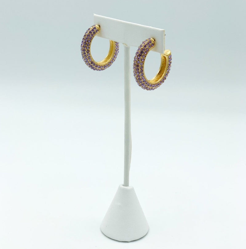 The Gemma Pave Crystal Hoop