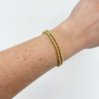 Stainless Steel Ball Bead Bracelets- Gold