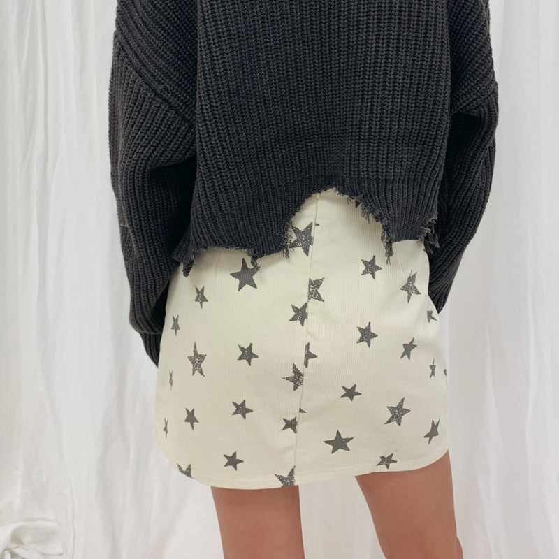 Cord Star Mini Skirt