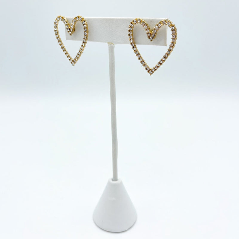 The Cupid Crystal Heart Earrings