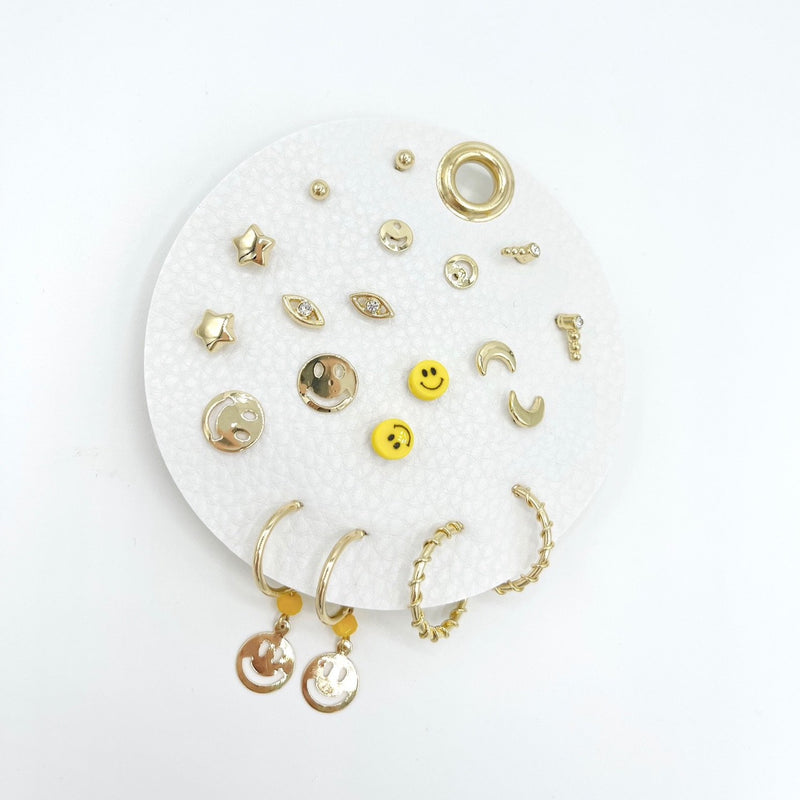 Smiley Earring Set