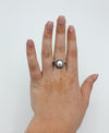 The Sterling Silver Pearl Cable Ring