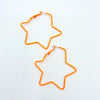 Orange Star Earrings