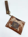 Leather Cowhide Wristlet Cardholder