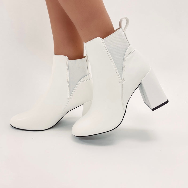 Whitney White Booties