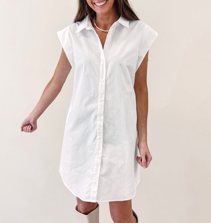 Sleeveless Button Up Dress