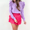 Lilac Puff Sleeve Top