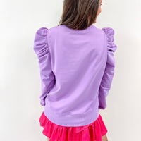 Lilac Puff Sleeve Top