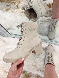 Stone Lace Up Boots