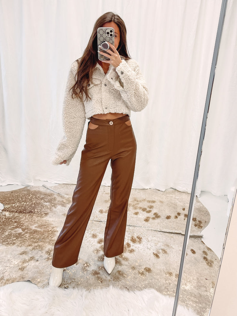 Brown Leather Pants