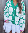 Heart Knit Jacquard Cardigan