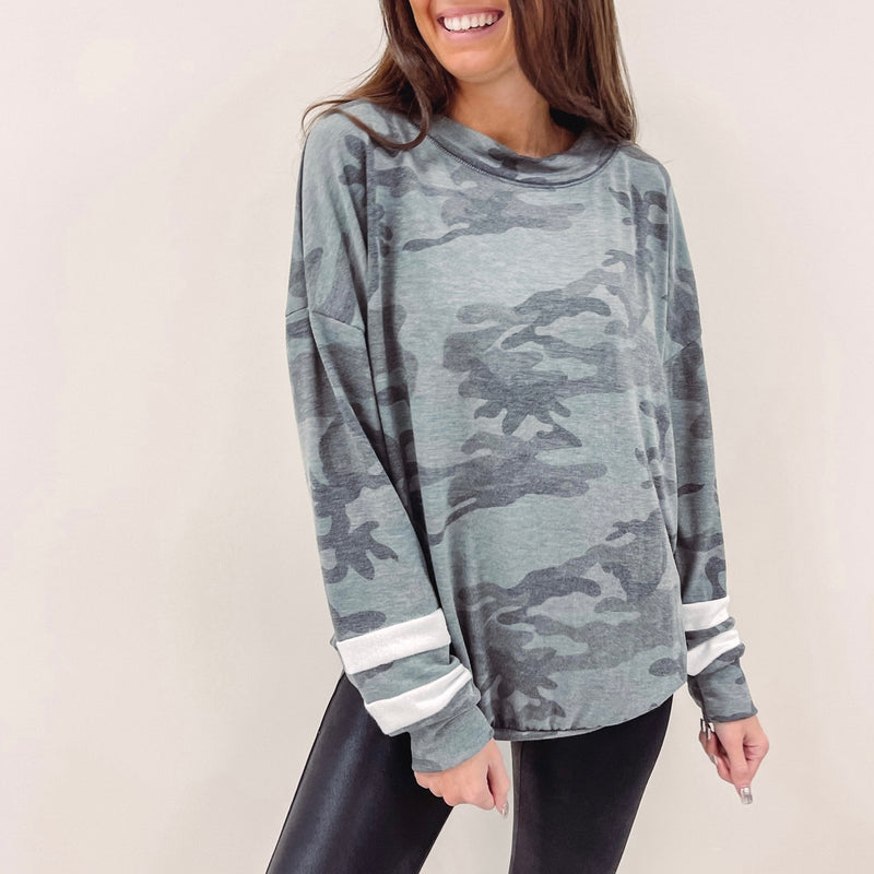 Camo Stripe Pullover