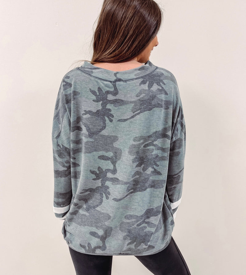 Camo Stripe Pullover