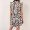 Snakeprint Smocked Dress