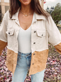 Two Toned Tan Cord Jacket