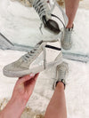 Off White Mid Top Sneakers