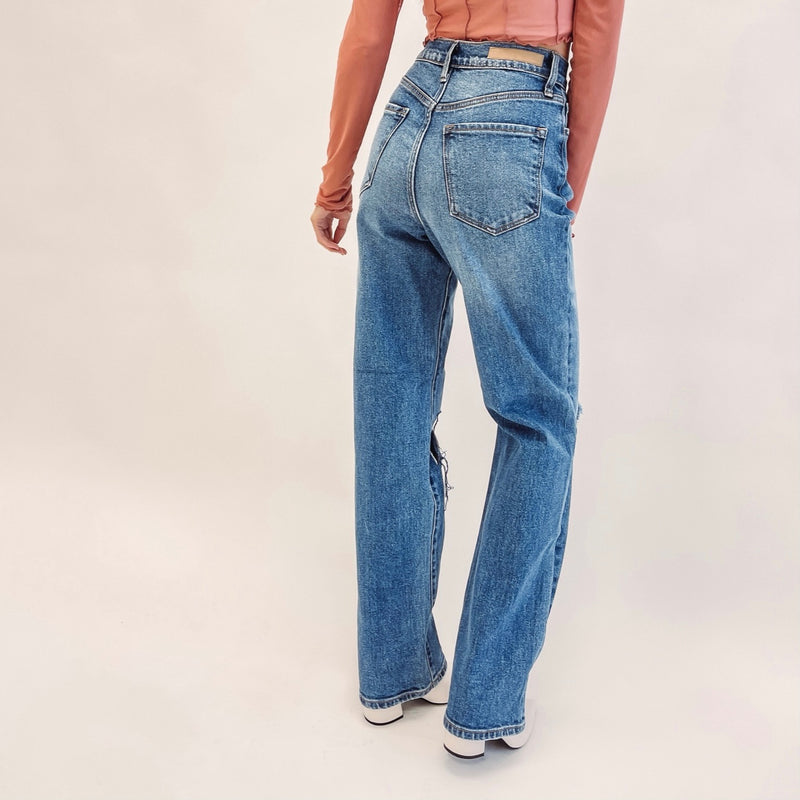 Nikko Dad Jeans - Medium Wash