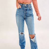 Nikko Dad Jeans - Medium Wash