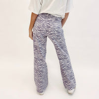 Purple Tiger Printed Denim Pants