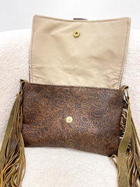 Cowhide Crossbody with Flap