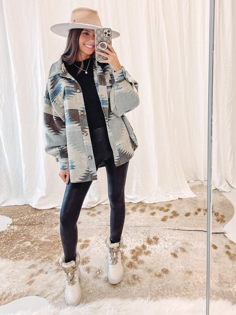 Oversized Aztec Jacket